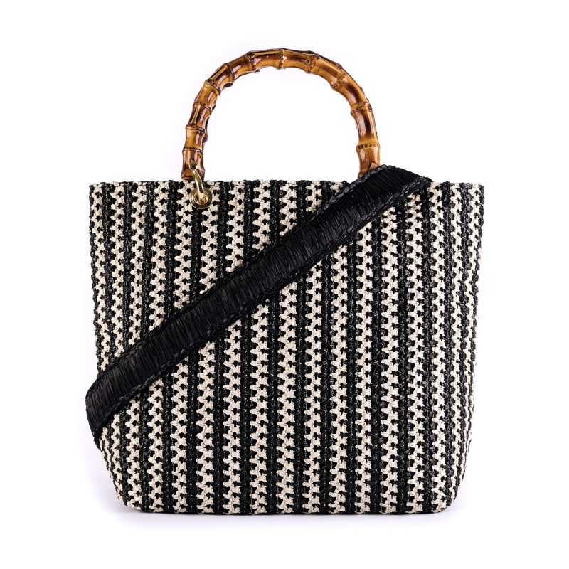 VIA MAIL BAG RAFFIA SHOPPING BAG