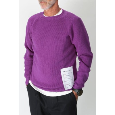 AMARANTO RIBBED CREW NECK