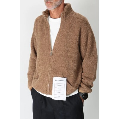 AMARANTO BOUCLET ZIP SWEATER